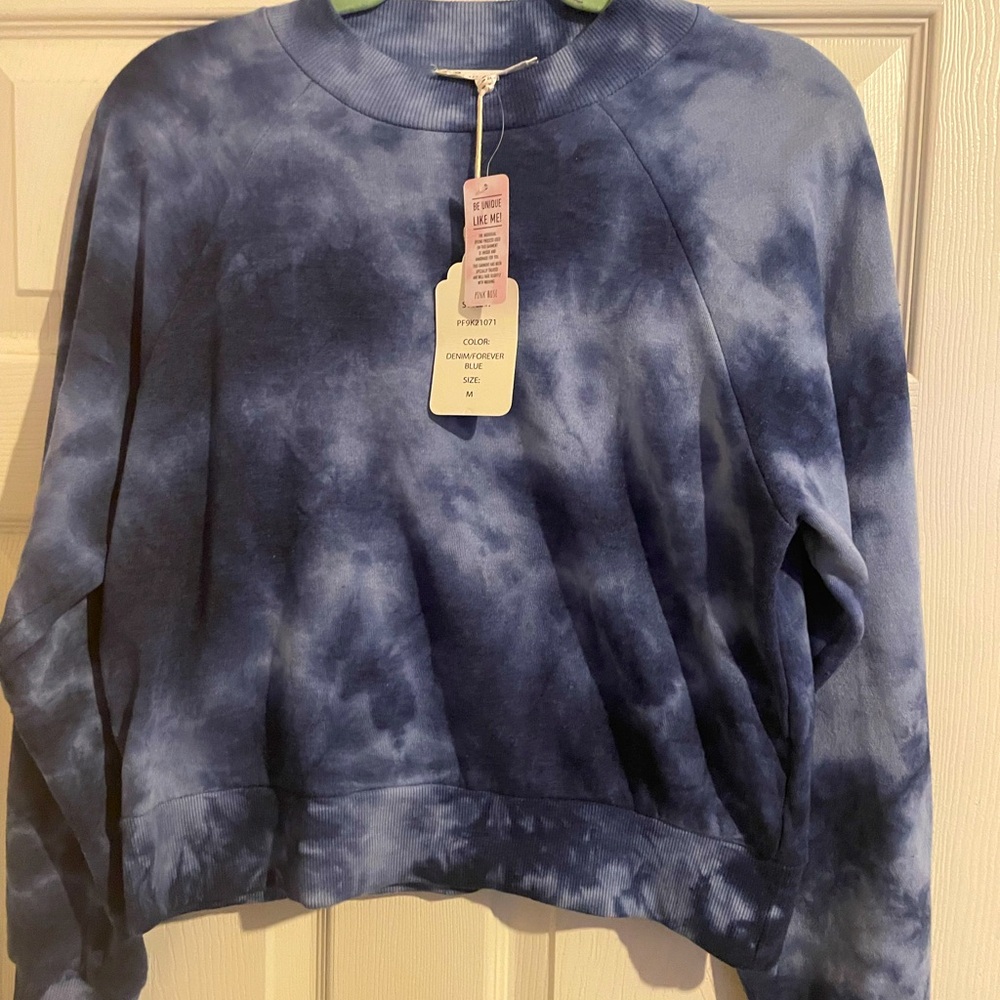 Pink Rose Denim color long sleeve top